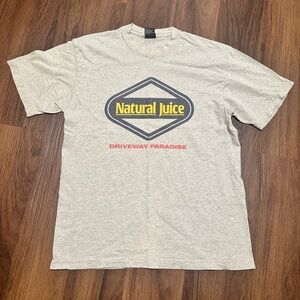 100% Cotton Natural Juice Driveway Paradise T-Shirt for Men